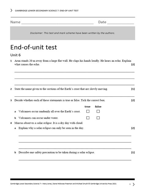 7b End Of Unit Test Answer Reproduction