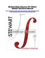 7e Instructor Multivariable Solutions Calculus Manual Stewart