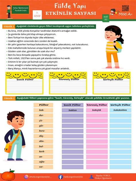 7sınıf Fiilde Yapı