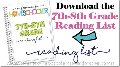 7th 8th Grade Reading List Confessions Of A 8th Grade Reading List Homeschool - 8th Grade Reading List Homeschool