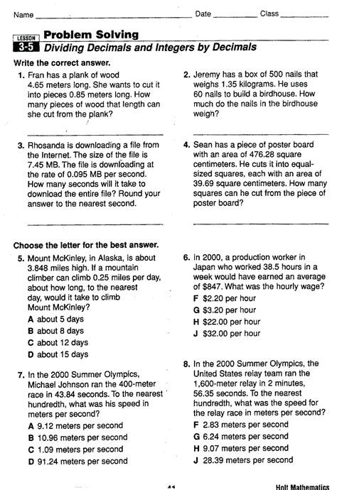 7th Grade Word Problems (solutions, examples, videos)