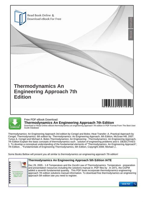 7th Thermodynamics Bay Engineering Edition Pirate Approach An