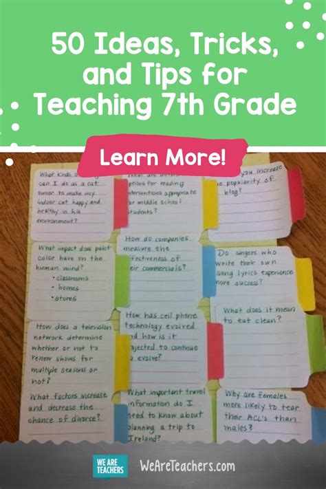 7th Grade Articles   50 Ideas Tricks And Tips For Teaching 7th - 7th Grade Articles