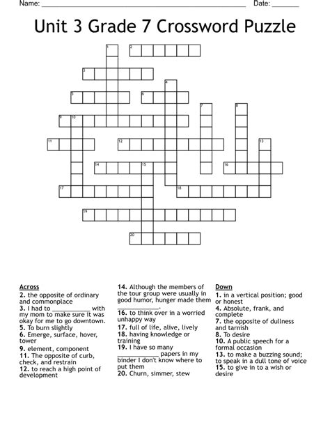 7th Grade Crossword Puzzles Word Game Time 7th Grade Math Crossword Puzzles - 7th Grade Math Crossword Puzzles