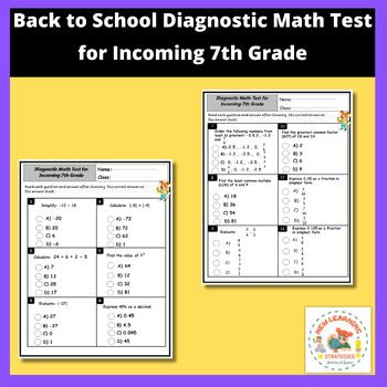7th grade diagnostic math test.  Most ordinal numbers end in "th" except when the fin...