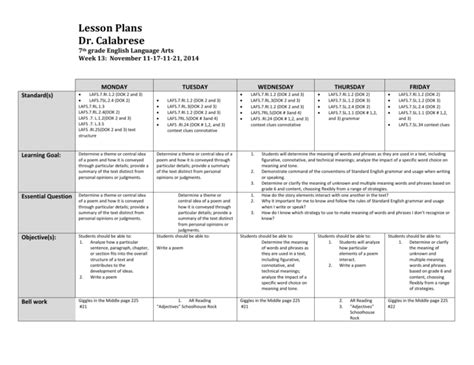 7th Grade Language Arts Lesson Plans Education Com 7th Grade Ela Lesson Plans - 7th Grade Ela Lesson Plans