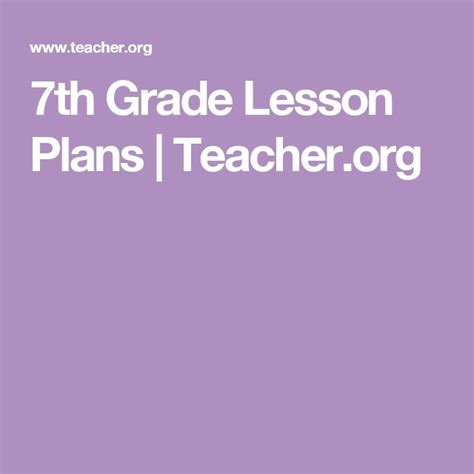 7th Grade Lesson Plans Teacher Org 7th Grade Lesson Plans - 7th Grade Lesson Plans