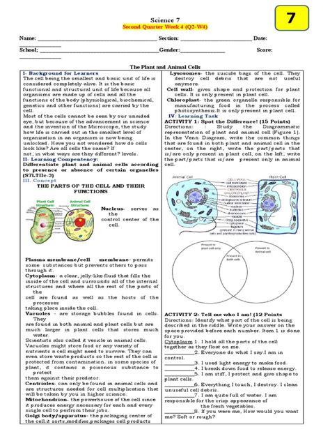 7th Grade Life Science Chapter 14 Test