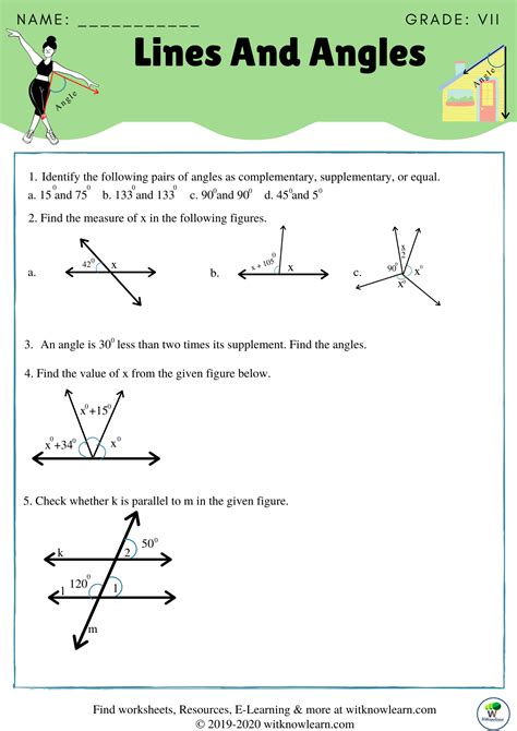 7th Grade Math Angle Relationship Worksheets Bytelearn Angles 7th Grade - Angles 7th Grade