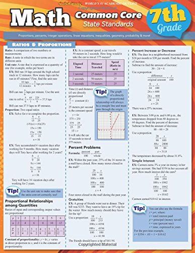 7th grade math common core review packet