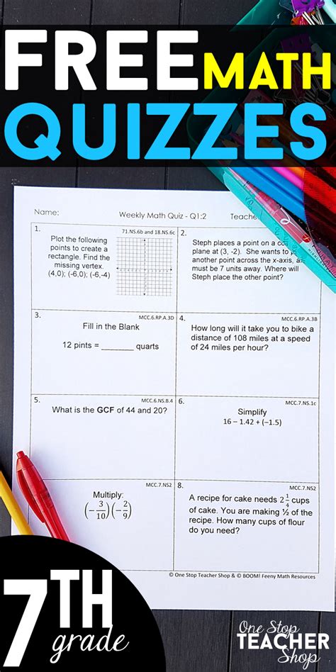 7th Grade Math Quizzes Ccss Free And Printable Ccss 7th Grade - Ccss 7th Grade