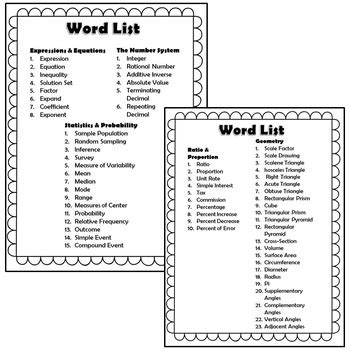 7th Grade Math Vocabulary Words Ccss Youtube 7th Grade Math Vocabulary Words - 7th Grade Math Vocabulary Words