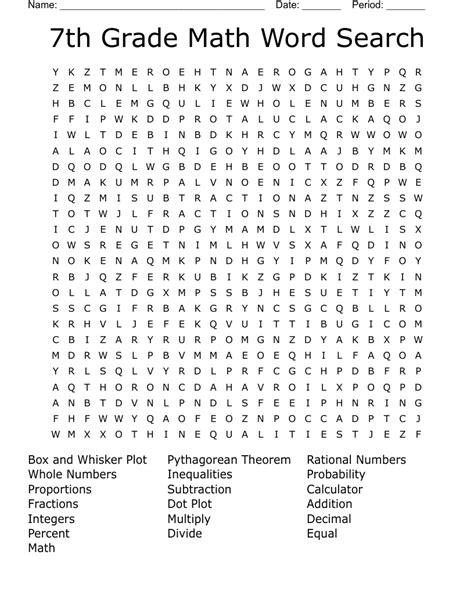 7th Grade Math Word Search Wordmint Middle School Math Word Search - Middle School Math Word Search
