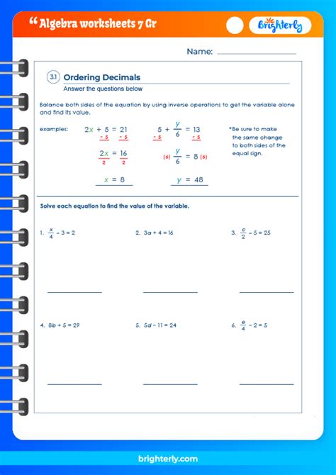 7th Grade Math Worksheets Brighterly Seven Grade Math Worksheet - Seven Grade Math Worksheet
