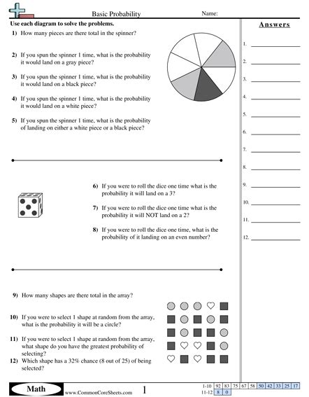 7th Grade Probability Worksheets Byjuu0027s Theoretical Probability Worksheets 7th Grade - Theoretical Probability Worksheets 7th Grade