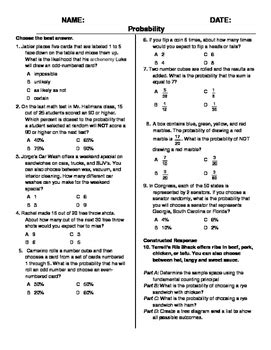 7th Grade Probability Worksheets Worksheets Free Probability Of Numbers Worksheet - Probability Of Numbers Worksheet