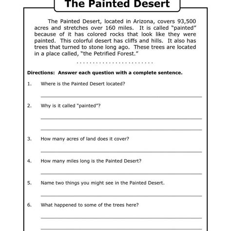 7th Grade Reading Comprehension Worksheet   Reading Comprehension Worksheets For 7th Grade - 7th Grade Reading Comprehension Worksheet