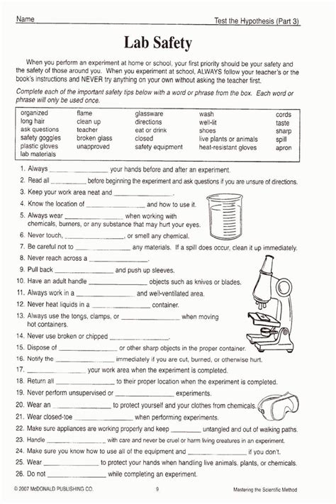 7th Grade Worksheets Science List 1 Middle School Science Vocabulary Worksheets - Science Vocabulary Worksheets