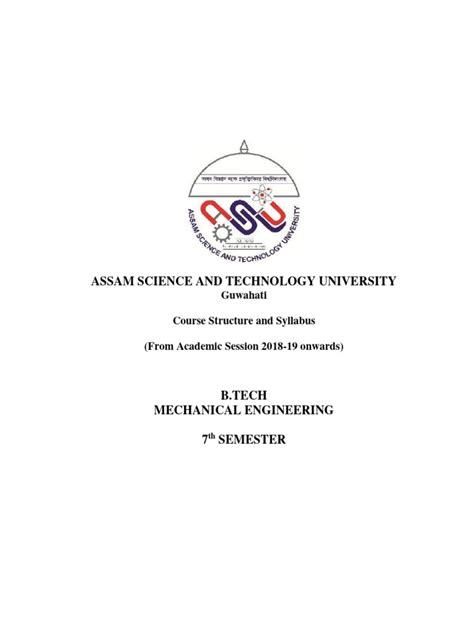 7th Sem Mechanical Engineering Notes Kuk