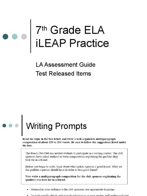 Download 7Th Grade Ileap Assessment Guide 