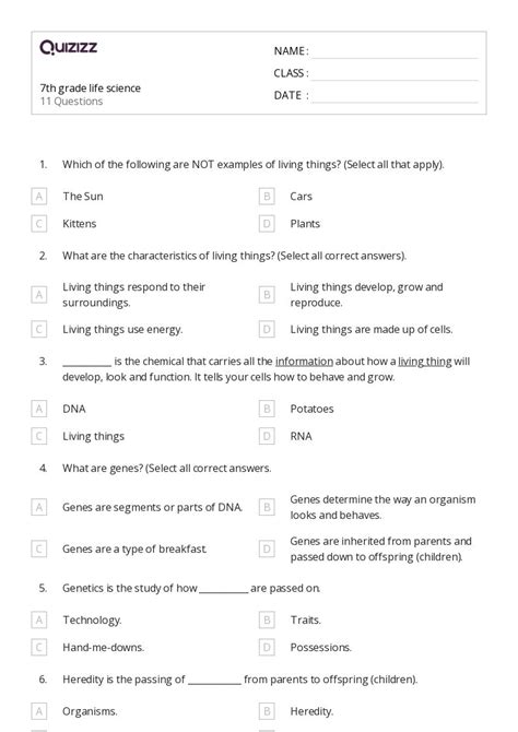 Read 7Th Grade Life Science Chapter 14 Test 