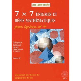 7x7 énigmes et défis mathématiques faciles (6e 5e). - Handbook of exact solutions for ordinary differential equations.