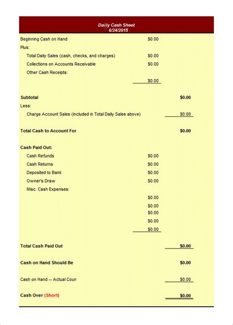 8+ Daily Worksheet Templates Free Word Excel Documents Download!