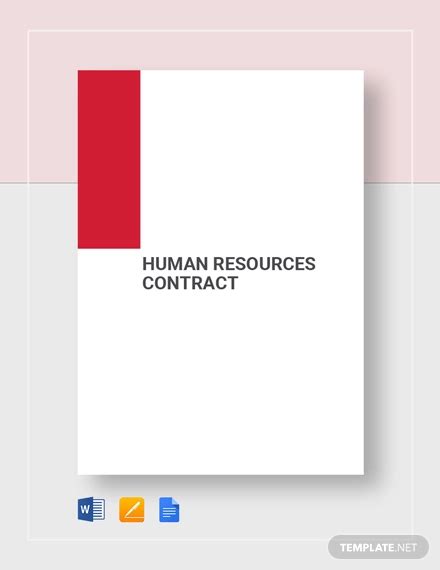 8+ FREE HR Contract Templates Sample Word, Google Docs Example Format