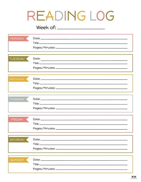 8+ Free Reading Log Templates to Keep Your Reading Logs