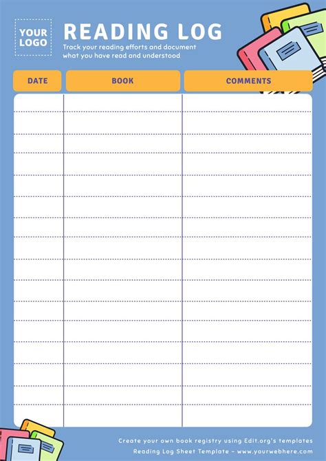 8+ Free Reading Log Templates to Keep Your Reading Logs Reading log