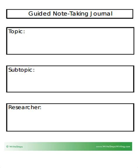 8+ Guided Note Templates Samples, Examples Format Download