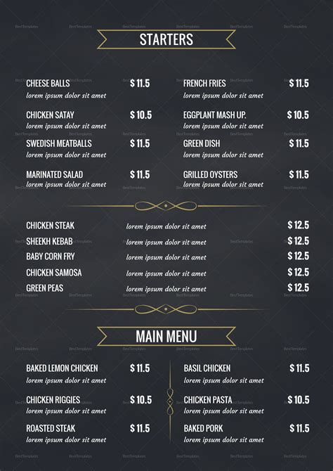 8+ Menu Templates and a Guide Improving Them