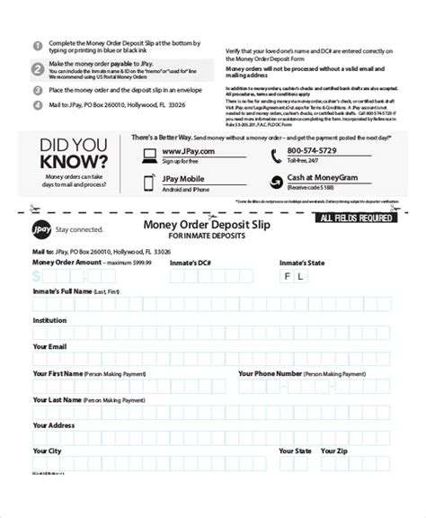 8+ Money Order Forms Free Samples, Examples Format Download Free & Premium Templates