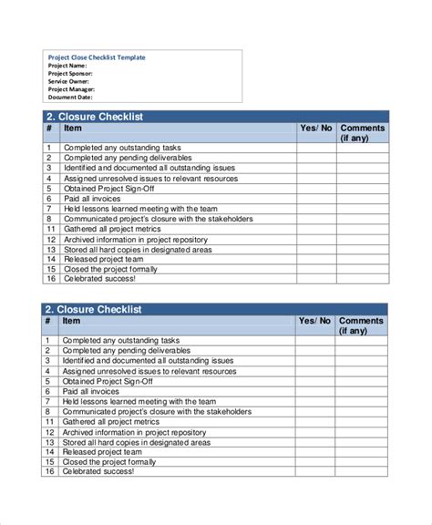 8+ Project List Templates Free Sample, Example, Format