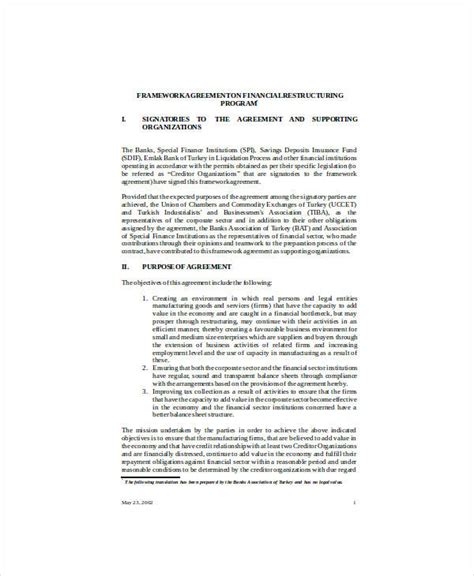 8+ Restructuring Agreement Templates PDF, DOC