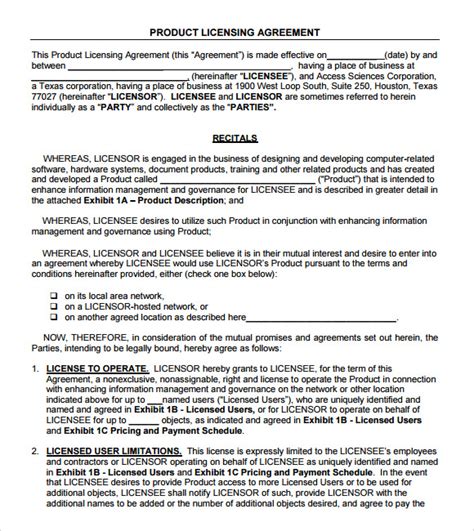 8+ Sample License Agreements PDF, DOC Sample Templates