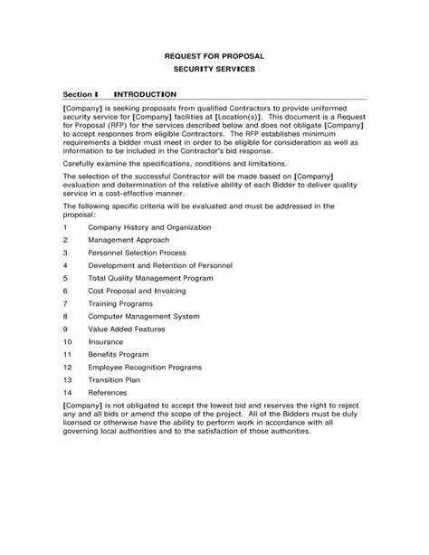 8+ Security Proposal Templates PDF