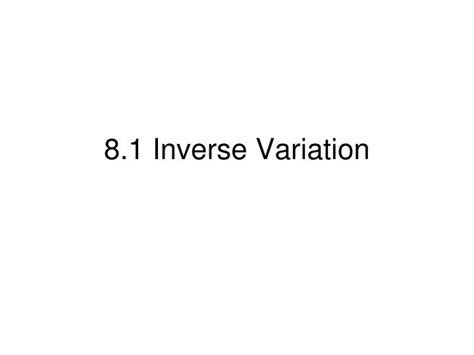 8 1 inverse variation answers form