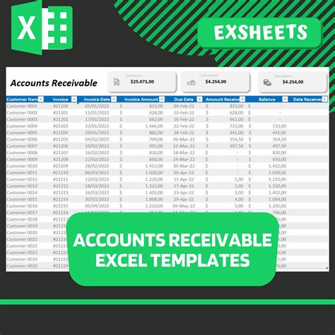 8 Accounts Receivable Template Excel Excel Templates