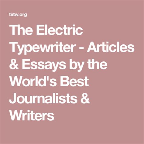 8 Amazing Essays about Reading - The Electric Typewriter …