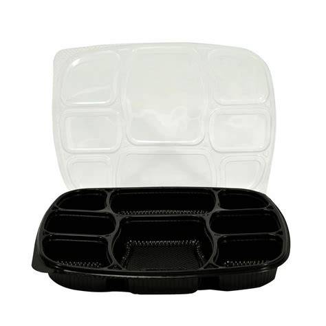 8 Compartment Meal Tray with Lid | Bioplastic … - raincitystudios.com