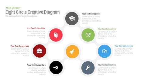 8 Circle Creative Diagram Free Powerpoint Template Keynote Slide