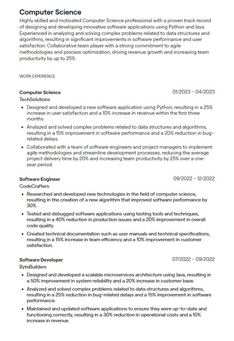 8 Computer Science Resume Examples & Writing Guide for 2024