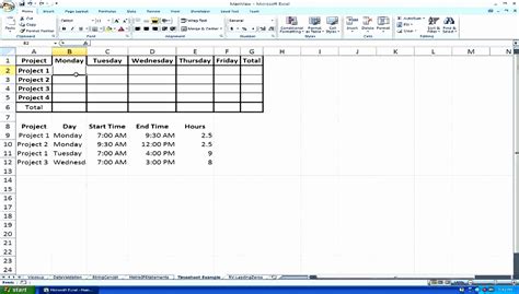 8 Excel Time Clock Template Excel Templates
