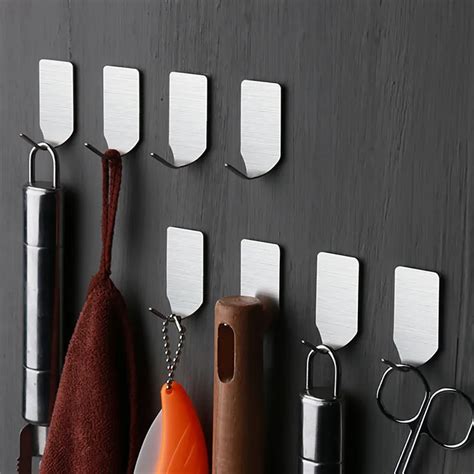 8 Pcs Decoration Hooks Adhesive Wall Hooks Hanging Keychain …