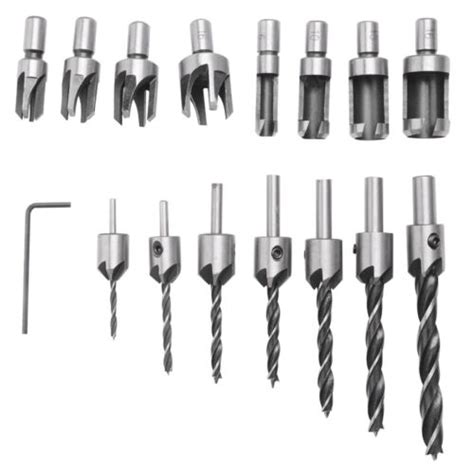 8 Pieces HSS Taper Claw Type Wood Plug Cutter Drill Bits 5/8 inch …