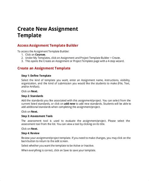 8 Project Assignment Templates Free Sample Example Format Free Premium Templates