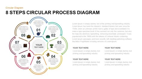 8 Step Circular Process Flow Diagram PowerPoint Template Slidebazaar