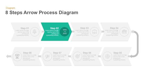 8 Steps Arrow Process Diagram Keynote and Powerpoint template SlideBazaar