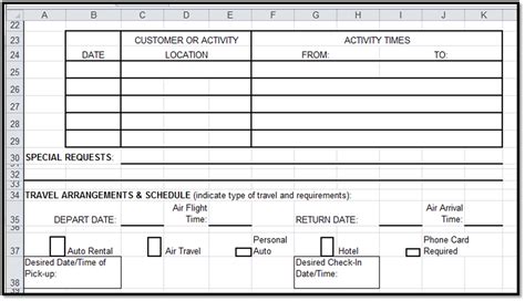 8 Travel Request Template Excel Excel Templates